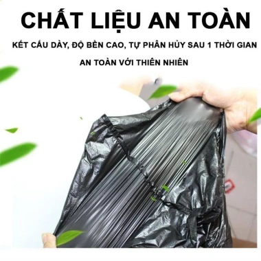 Túi đựng rác tự hủy sinh học 1kg, quai xách bền, bọc đa năng, chỉ 15.900₫
