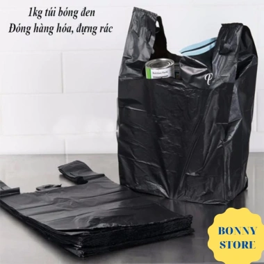 Túi đựng rác tự hủy sinh học 1kg, quai xách bền, bọc đa năng, chỉ 15.900₫