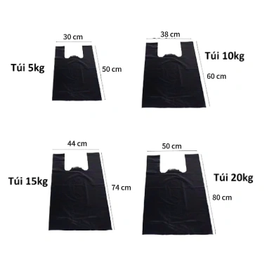 Túi đựng rác tự hủy sinh học 1kg, quai xách bền, bọc đa năng, chỉ 15.900₫