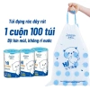 Túi đựng rác tự phân hủy Minaier có quai siêu dai 45x50cm, chống rỉ, cuộn 100 túi 10