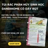 Túi đựng rác tự phân hủy sinh học DandiHome không gây hại môi trường, có dây rút 20 túi/cuộn – 20.000₫ 2