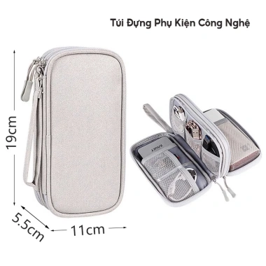 Túi Đựng Sạc Dự Phòng, Ổ Cứng, Tai Nghe, Dây Sạc - Vải Chống Thấm, Giá 47.926 VND 10