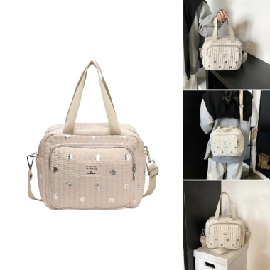 Túi Đựng Tã Nylon Thanh Lịch Kín Nước, Rộng Rãi Dây Đeo, Phù Hợp Xe Đẩy 7