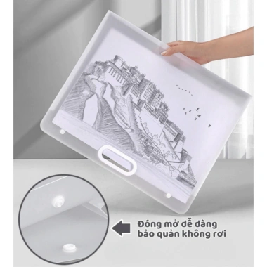 Túi Đựng Tài Liệu A4-A3-A2 240 Tờ Chống Thấm Nước Có Quai Cầm KTL02 - Giá 65.000 6