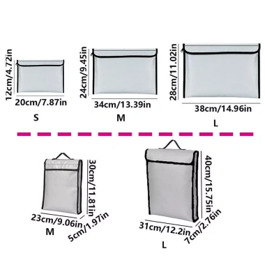 Túi đựng tài liệu chống cháy TAXON - Tiền mặt S/M/L, hai lớp chống thấm, thư mục, giảm 22% 2