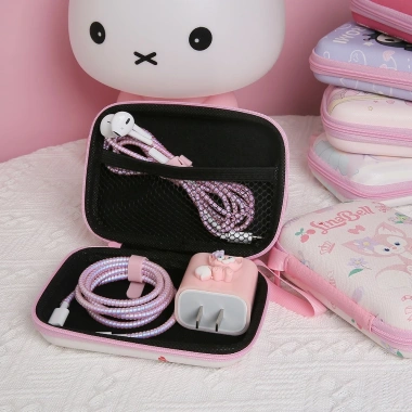 Túi Đựng Tai Nghe + Dây Cáp Sạc USB Khóa Kéo - Thiết Kế Dễ Thương, Tiện Dụng, Giá 47.190đ