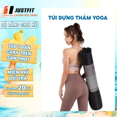 Túi đựng thảm yoga JUSTFIT big size chứa thảm dày 10mm Giá chỉ 19.000đ