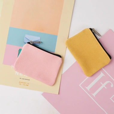 Túi Đựng Thẻ Tiền Xu Cotton Canvas Nhỏ Gọn Xinh Xắn Giá 27.063 VND