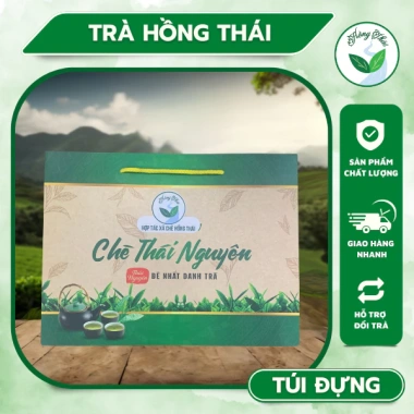 Túi đựng trà xanh Thái Nguyên - Thương hiệu Trà Hồng Thái, quà tặng ưu đãi 16.000đ 3