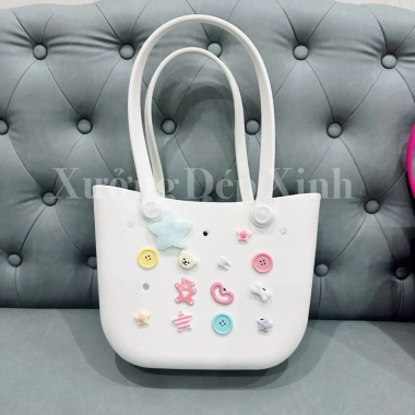 Túi EVA thời trang đi biển mùa hè không thấm nước, kèm charm - chỉ 169k 4
