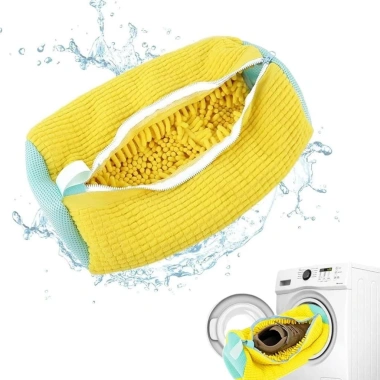 Túi giặt Babyboom polyester có đệm lưới và khóa kéo - Bảo vệ form giày, 85.000 VND