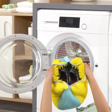 Túi giặt Babyboom polyester có đệm lưới và khóa kéo - Bảo vệ form giày, 85.000 VND