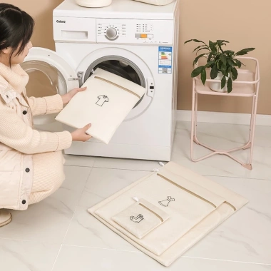 Túi giặt đồ 3 lớp cao cấp, lưới thêu phân loại, tiện lợi gia đình - 22.000₫ 2