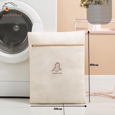 Túi Giặt Đồ 3 Lớp TRENDY - Lưới Bảo Vệ Quần Áo, Khóa Kéo Ngăn Co Dãn, 23.000 VND