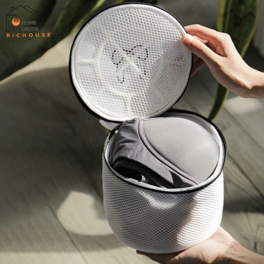 Túi Giặt Đồ 3 Lớp TRENDY - Lưới Bảo Vệ Quần Áo, Khóa Kéo Ngăn Co Dãn, 23.000 VND