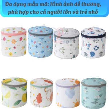 Túi Giặt Đồ Lót Hình Trụ Chống Xoắn Rách - Bảo Vệ Áo Quần Lót, Vải Lưới 49k