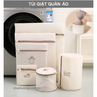 Túi Giặt Đồ Máy 2 Lớp Dày Dặn, Khóa Kéo Chắc Chắn - Giặt Quần Áo, Áo Ngực, Quần Lót, Vớ - Giá chỉ 26.000₫