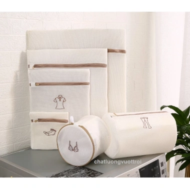 Túi Giặt Đồ Máy 2 Lớp Dày Dặn, Khóa Kéo Chắc Chắn - Giặt Quần Áo, Áo Ngực, Quần Lót, Vớ - Giá chỉ 26.000₫
