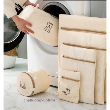 Túi Giặt Đồ Máy 2 Lớp Dày Dặn, Khóa Kéo Chắc Chắn - Giặt Quần Áo, Áo Ngực, Quần Lót, Vớ - Giá chỉ 26.000₫