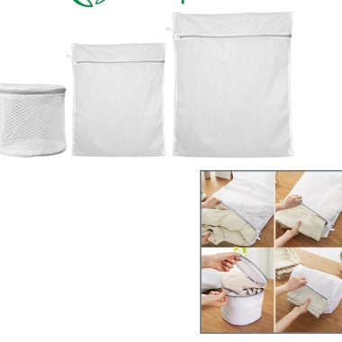 Túi Giặt Quần Áo Ecoco Khóa Kéo, Lưới Kháng Khuẩn, Co Giãn Đa Chiều Bảo Vệ