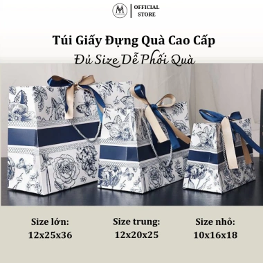 Túi Giấy Cứng Cao Cấp Đựng Quà Sinh Nhật Người Yêu, Nhiều Size, Nơ Tiện Lợi 2