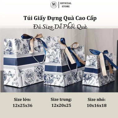 Túi Giấy Cứng Cao Cấp Đựng Quà Sinh Nhật Người Yêu, Nhiều Size, Nơ Tiện Lợi 10