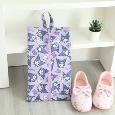 Túi Giày Dễ Thương Di Động Du Lịch Kuromi Chống Bụi Bảo Quản Không Dệt 5