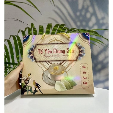Túi giấy đựng 6 hũ yến 70ml có khay và quai xách - Giá chỉ 21.999đ 4