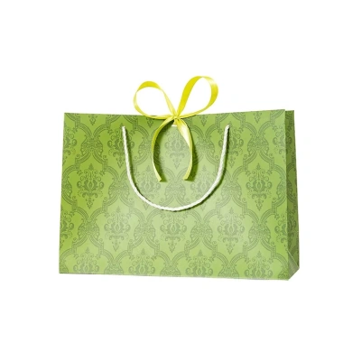 Túi giấy đựng quà màu matcha họa tiết sang trọng kèm ruy băng - Giá chỉ 12.545₫ 2