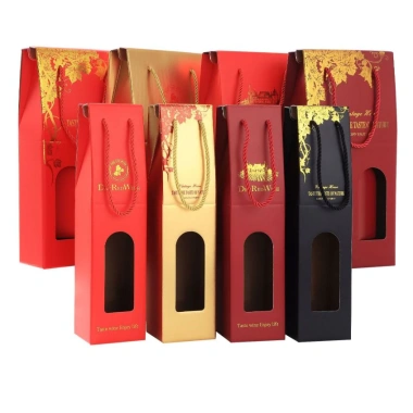 Túi Giấy Đựng Rượu Vang Mẫu Chùm Nho - Hộp Giấy Sang Trọng, Giá Giảm 17.000₫