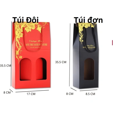 Túi Giấy Đựng Rượu Vang Mẫu Chùm Nho - Hộp Giấy Sang Trọng, Giá Giảm 17.000₫ 4