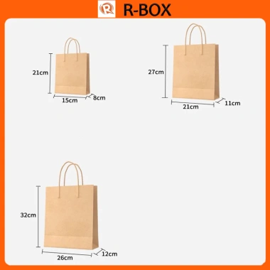 Túi Giấy Kraft Đựng Quà 10 Cái - Nhiều màu, kích thước đa dạng, quai xách chắc, chỉ 20k 4