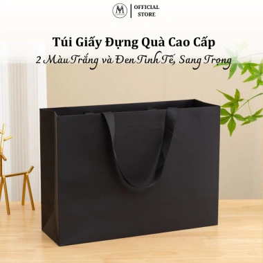 Túi giấy Kraft đựng quà tặng Yuanming - nhiều kích thước, quai vải, giá chỉ 19.000₫