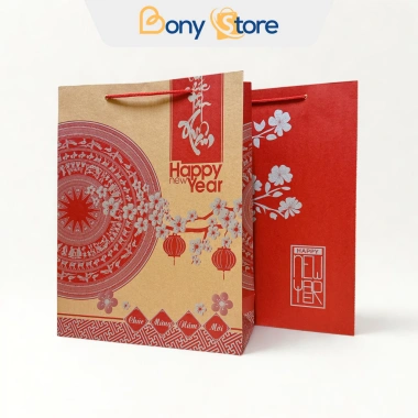 Túi giấy kraft đựng quà Tết - Túi quà tặng Chúc mừng năm mới, chỉ 13.000đ 2