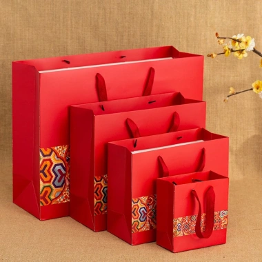 Túi giấy kraft hoa gạ 4 màu Đựng quà Tết - Sinh nhật - Noel chỉ 15.000đ 7