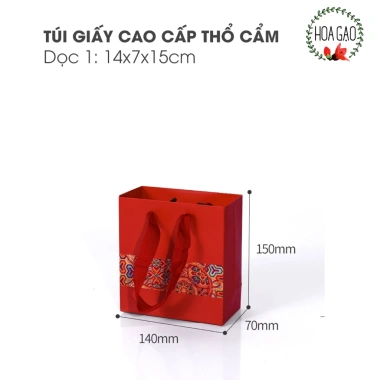 Túi giấy kraft hoa gạ 4 màu Đựng quà Tết - Sinh nhật - Noel chỉ 15.000đ 10