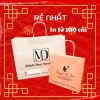 Túi giấy kraft mini in yêu cầu, đựng mỹ phẩm trắng‑đỏ‑hồng, giá 5.000đ