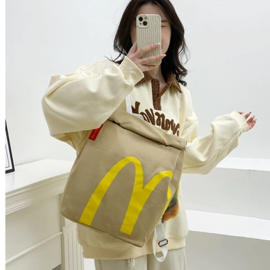 Túi giấy McDonalds Ba lô hành lý dung tích lớn, đi học, du lịch, mua sắm thể thao Túi giấy McDonalds Ba lô hành lý dung tích lớn, đi học, du lịch, mua sắm thể thao