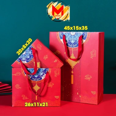 Túi giấy MILCA đựng quà Tết sinh nhật Trung Thu thiết kế gấu bông, giá 15.624 VND