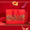 Túi Giấy Thổ Cẩm Đỏ Quà Tết và Trung Thu, Túi Đựng Quà Cứng Hoa Văn MILCA 17,019₫ 8