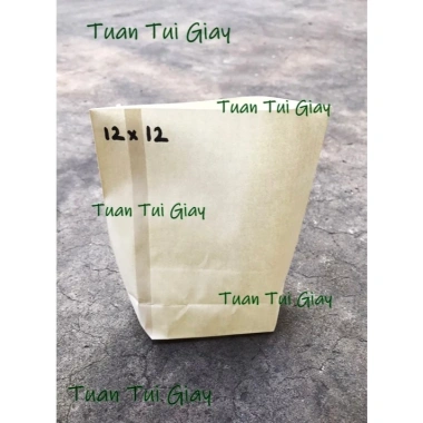 Túi giấy trắng 12x12 - 100 chiếc, giá 32.000đ, giảm so với 39.360đ, bền, thích đóng gói thực phẩm
