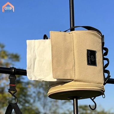 Túi giấy vệ sinh du lịch di động có móc, hộp chống mài mòn, thích hợp đi bộ đường dài, ba lô - 198.000₫