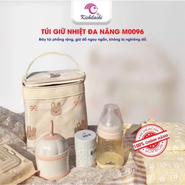 Túi Giữ Nhiệt Đa Năng KICHILACHI 14h Giữ Ấm Lạnh Đựng Cơm Cháo Bình Sữa M96