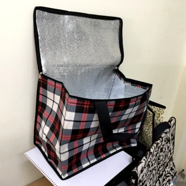Túi giữ nhiệt lớn hình hộp ngang vải bố dày 45x25x35cm - Bảo nhiệt, tiện lợi 2