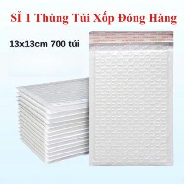 Túi Gói Hàng 13x13cm SỈ Thùng 700 Túi Xốp Chống Sốc, Sẵn Keo Dán, Bảo Vệ Hàng 440k 10