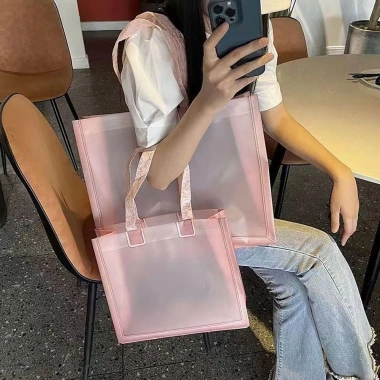 Túi Goodie MAINAUSHUI trong suốt bền, có tay cầm và Túi xách mua sắm PVC trang trí nội thất giá ưu đãi 30.470 VND