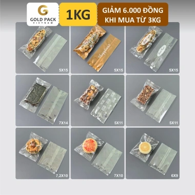Túi Hàn Miệng 1kg Đựng Bánh Kẹo, Trà Hoa Dày - Pack Việt Nam Giá 218.000₫