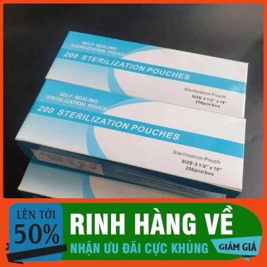 Túi Hấp Vô Trùng 200 Túi Đóng Gói - Tiệt Trùng Y Tế, Hộp Trống Nhung, Giá Siêu Tiết Kiệm 137k Túi Hấp Vô Trùng 200 Túi Đóng Gói - Tiệt Trùng Y Tế, Hộp Trống Nhung, Giá Siêu Tiết Kiệm 137k