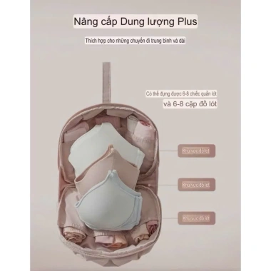 Túi hình cầu cầm tay - Đựng nội y, áo bra, quần lót polyester, tiện du lịch 49k 6
