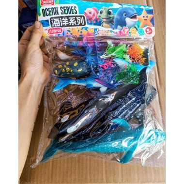 Túi học tập động vật biển 6-10 con nhựa an toàn cho bé Giá ưu đãi 90.000đ
